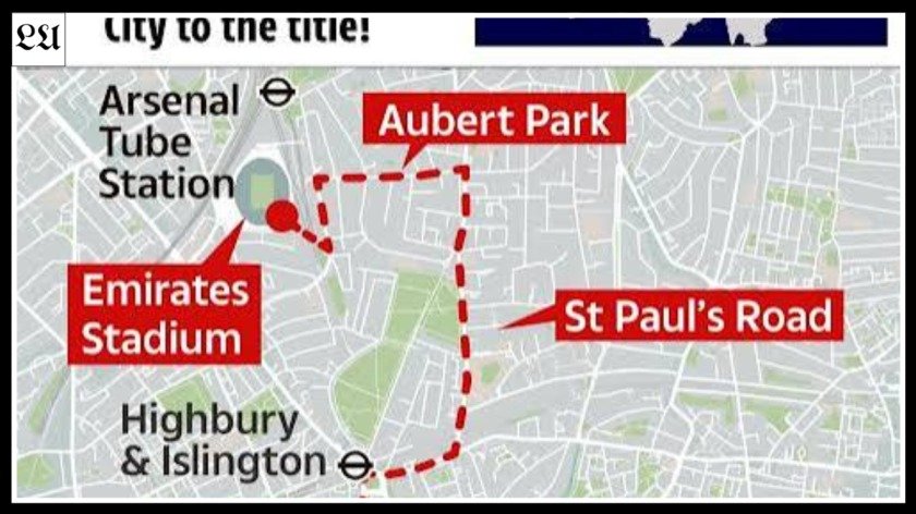 Arsenal Parade Route 2026 Full RouteTimes Map and Timetable